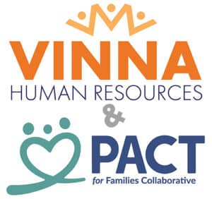 Vinna HR and PACT for Families Collaborative logos